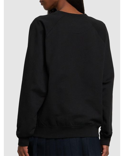 Vivienne Westwood Black Raglan Cotton Jersey Sweatshirt