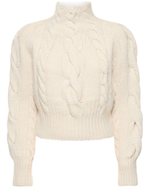 Zimmermann Natural Luminosity Cable Knit Wool Sweater