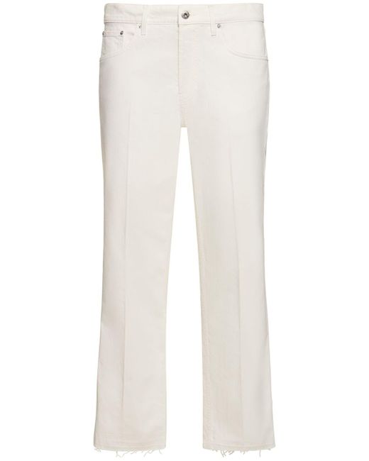 Jeans dritti in denim di cotone 21cm di Lanvin in White da Uomo