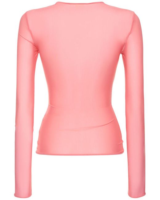 Top in jersey / fiocco di Blumarine in Pink