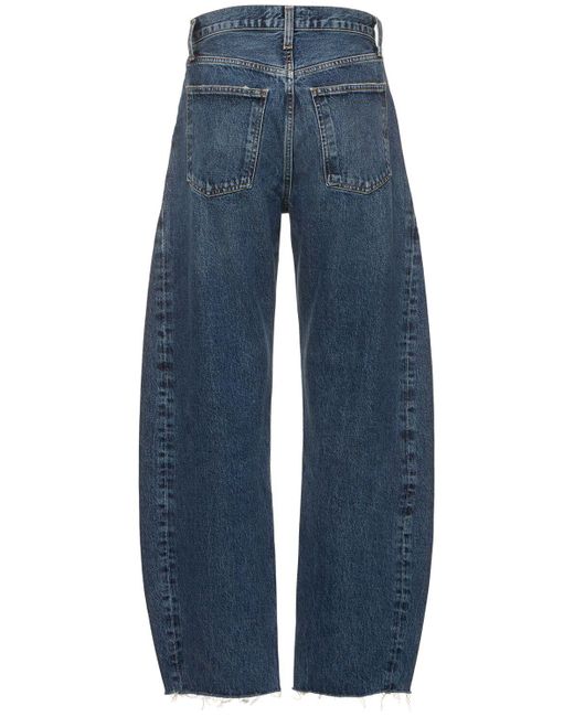 Agolde Blue Luna Pieced Cotton Denim Jeans