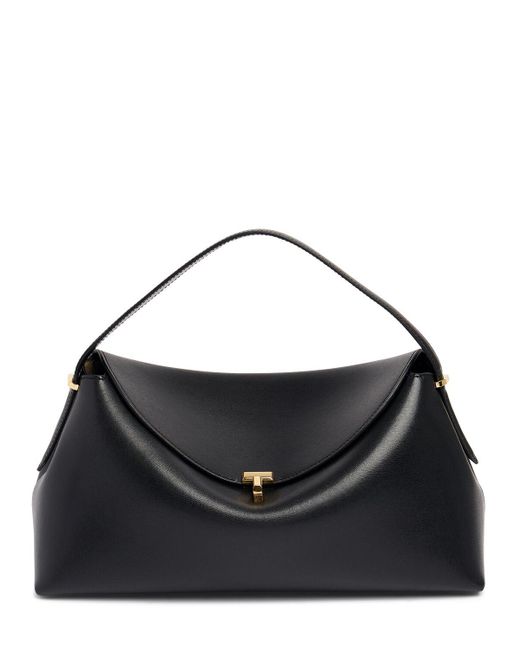 Totême  Black Handtasche Aus Narbleder Mit T-lock