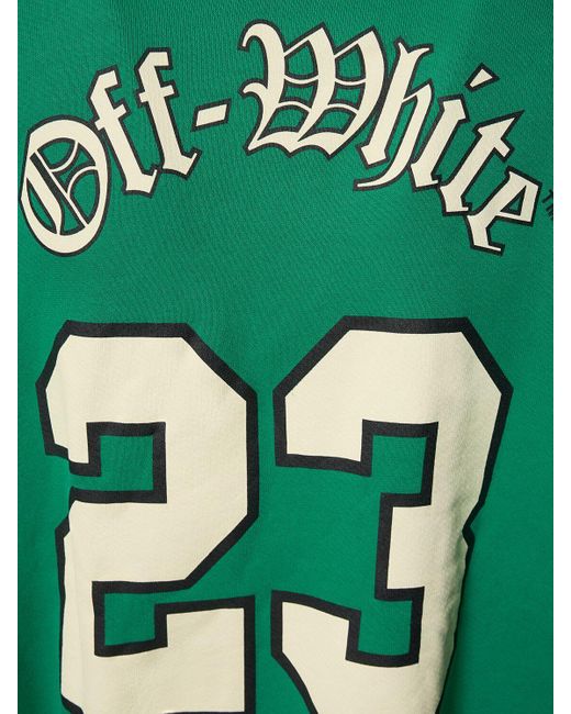 Off-White c/o Virgil Abloh Baumwoll-hoodie "football" in Green für Herren