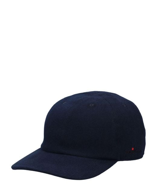 Kiton Blue Logo Cotton Baseball Hat for men