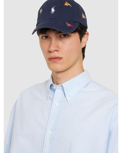 Cappello con ricami di Polo Ralph Lauren in Blue da Uomo