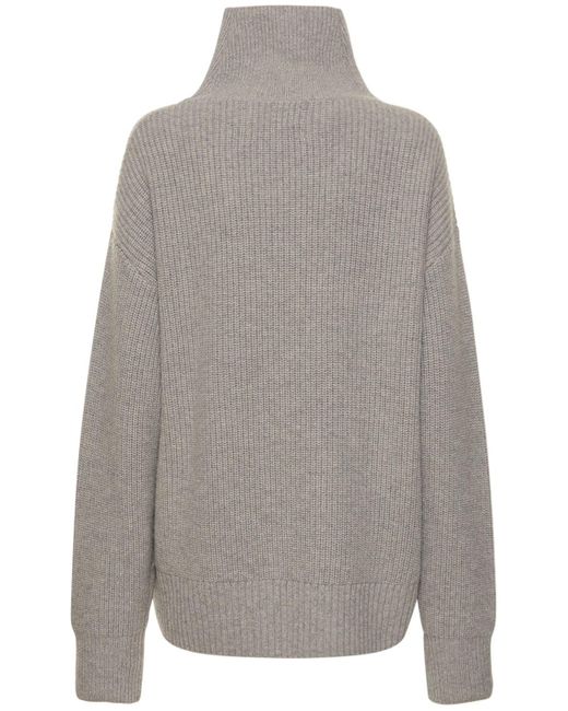 Extreme Cashmere Gray Nisse Turtleneck Cashmere Sweater
