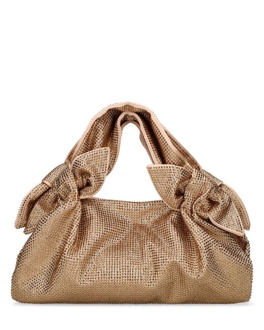 GIUSEPPE DI MORABITO Brown Crystal Top Handle Bag