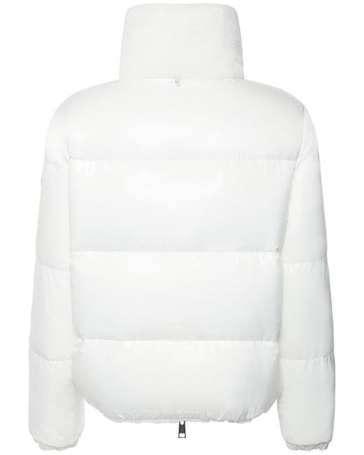 Moncler Pluvier Reversible Tech Down Jacket in White | Lyst