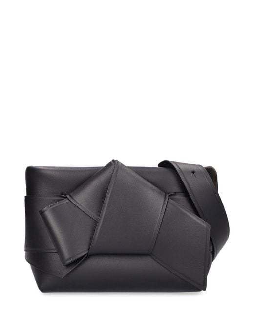 Acne Gray Musubi Leather Shoulder Bag