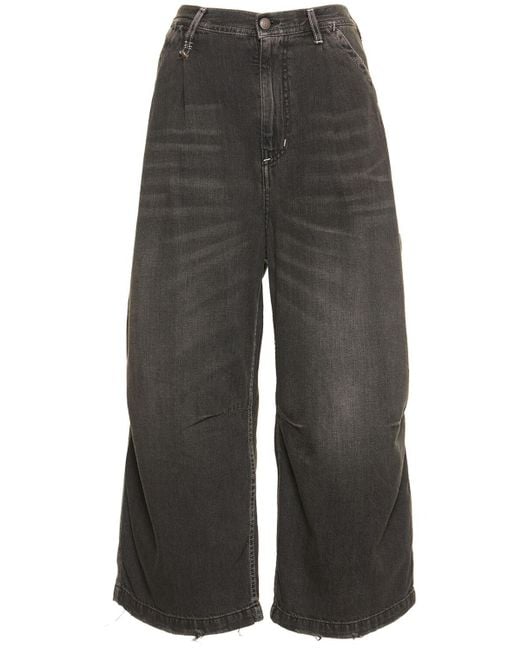 R13 Denim Cropped Wide Leg Carpenter Jeans in Black | Lyst