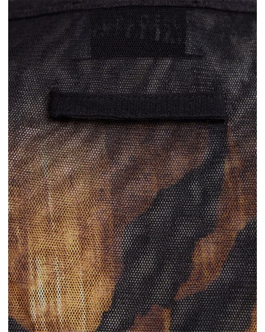 Donna Top A Maniche Lunghe Wood di Jean Paul Gaultier in Brown