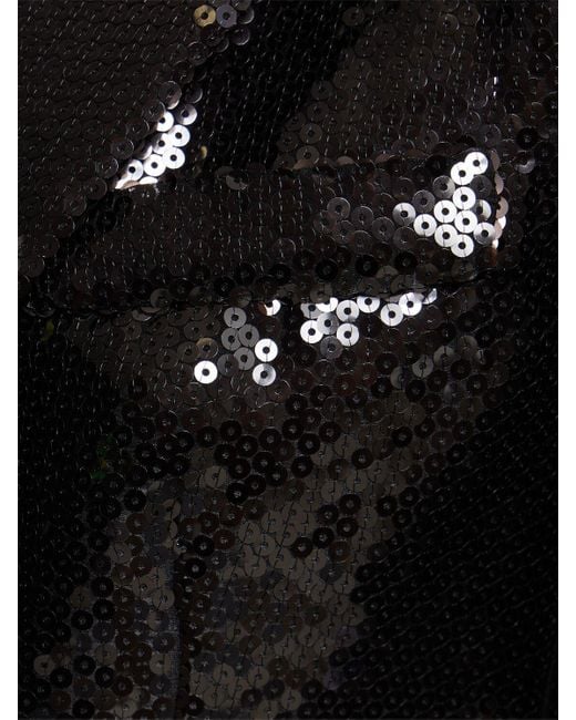 Veste cintrée en sequins Alberta Ferretti en coloris Black