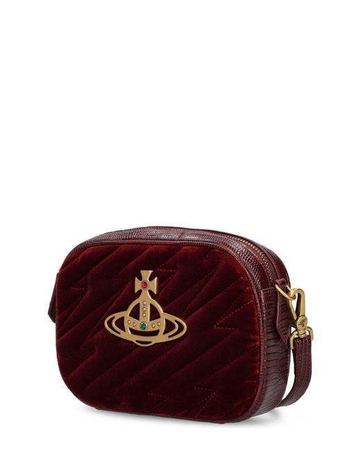 Vivienne Westwood Anna Velvet Camera Bag in Purple Lyst
