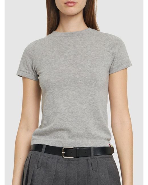 T-shirt en coton et cachemire america Extreme Cashmere en coloris Gray