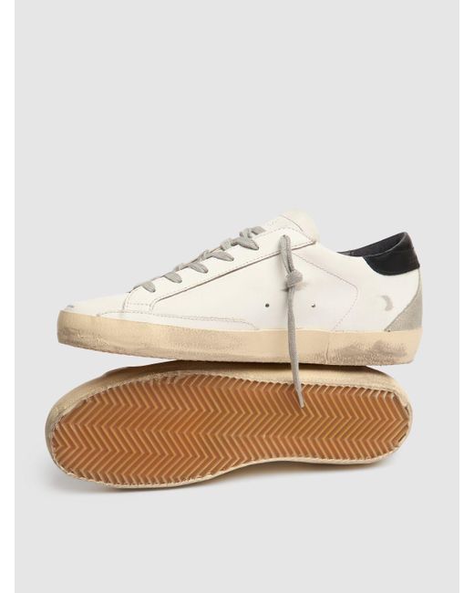 Golden Goose Deluxe Brand White 20mm Super Star Leather & Suede Sneakers