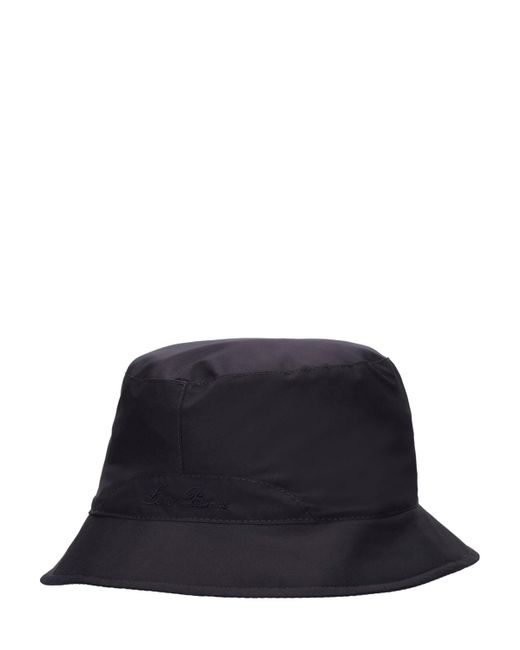 Loro Piana Blue Reversible Wind Storm Bucket Hat for men