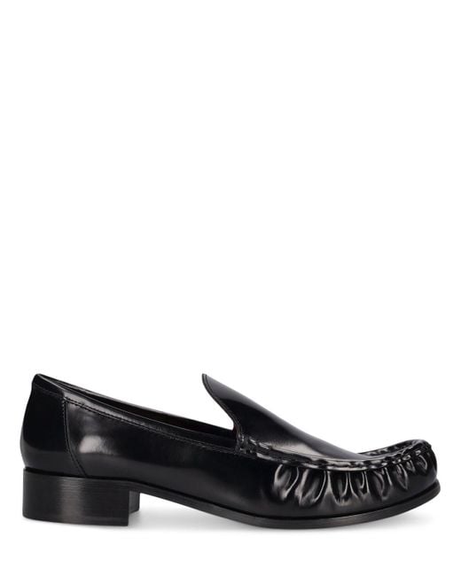 Acne Black 35Mm Babi Leather Loafers