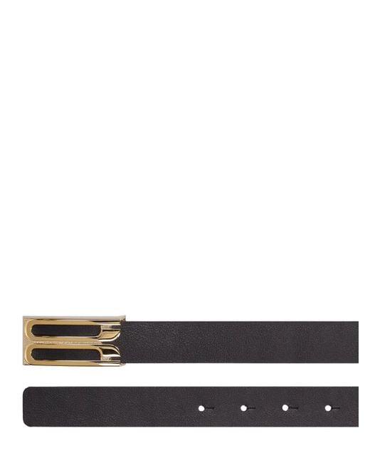Victoria Beckham White Regular Frame Leather Belt