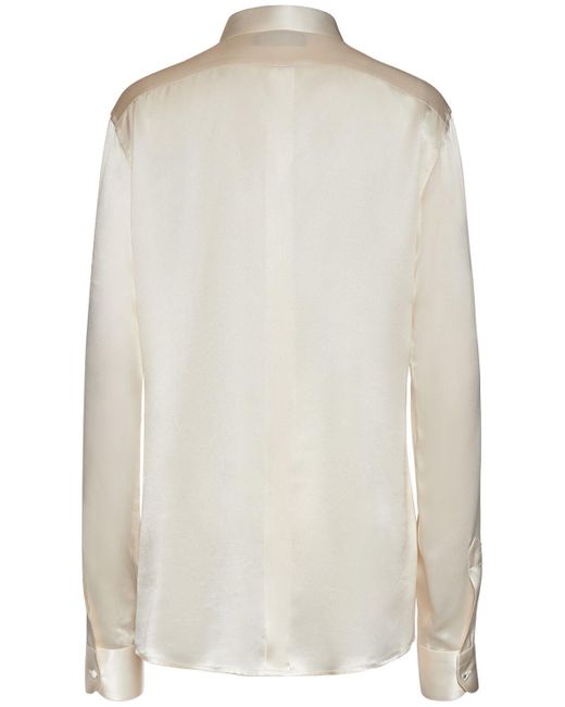 Dolce & Gabbana シルクサテンシャツ White