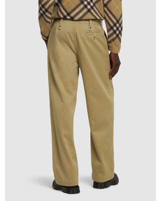 Burberry Natural Cotton Straight Pants for men