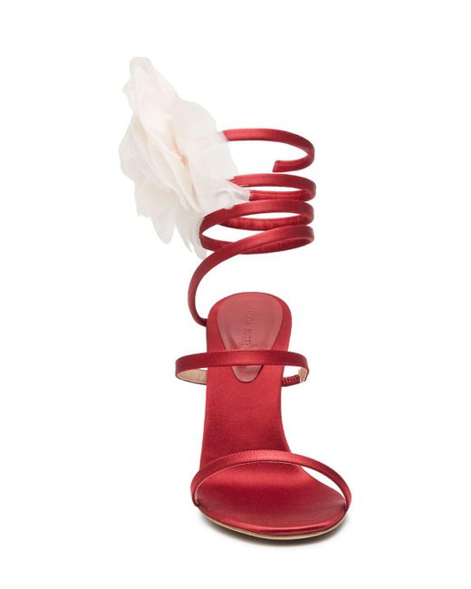 Magda Butrym Pink 105mm Hohe Satin-sandaletten "spiral"