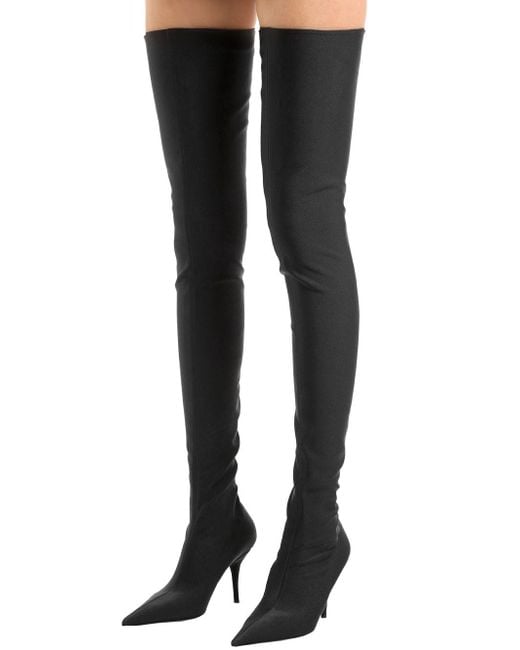 balenciaga spandex thigh high boots