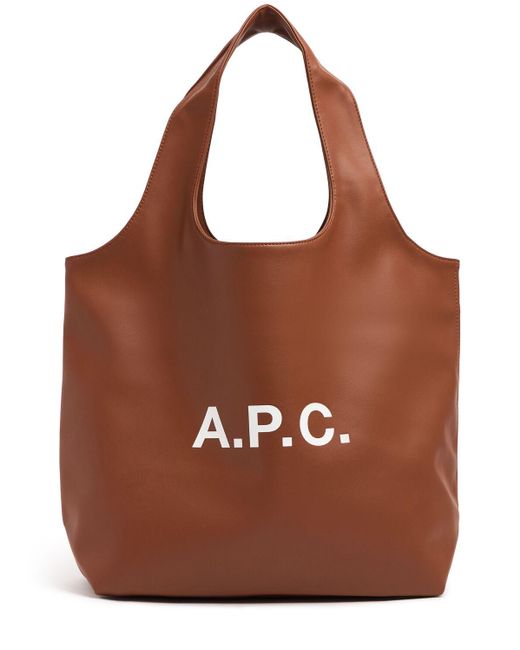 A.P.C. Brown Tote Aus Kunstleder "ninon"