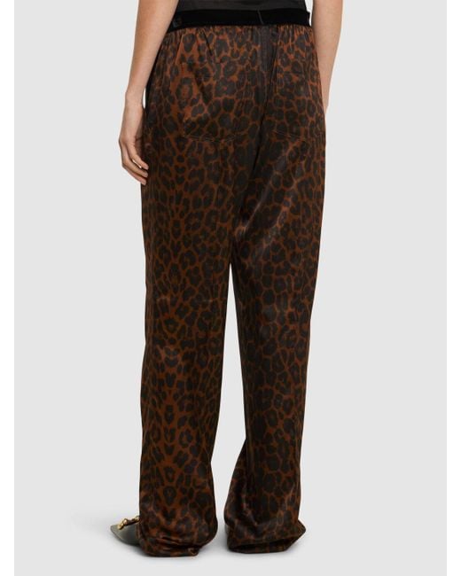 Tom Ford Brown Silk Satin Pajama Pants