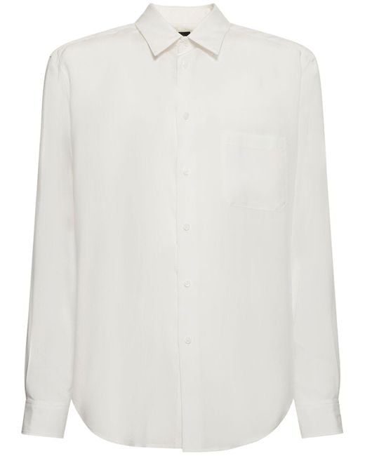 Yohji Yamamoto White U-Cdh Suit Poplin Shirt for men