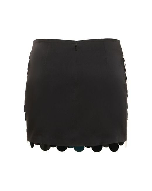 16Arlington Black Haile Sequined Mid Rise Mini Skirt