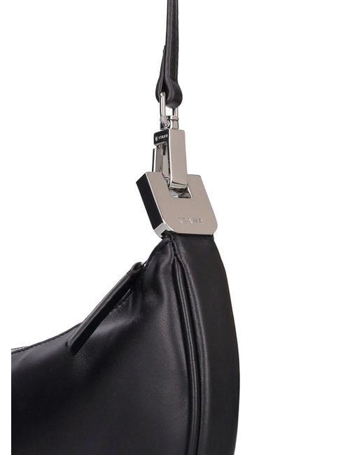 Staud Gray Walker Leather Shoulder Bag