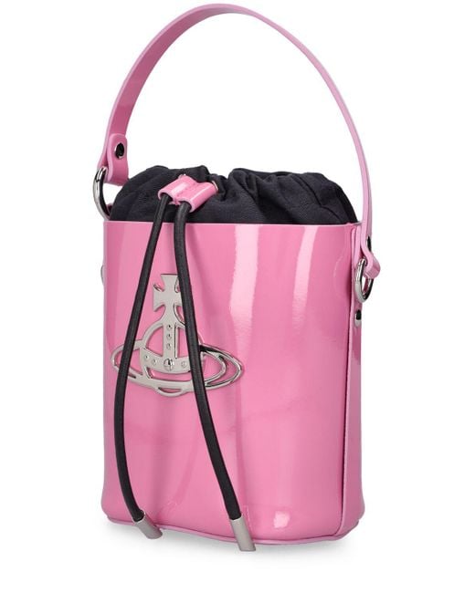 Vivienne Westwood Pink Daisy Leather Bucket Bag