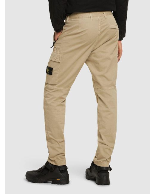Stone Island Natural Cotton Cargo Pants for men