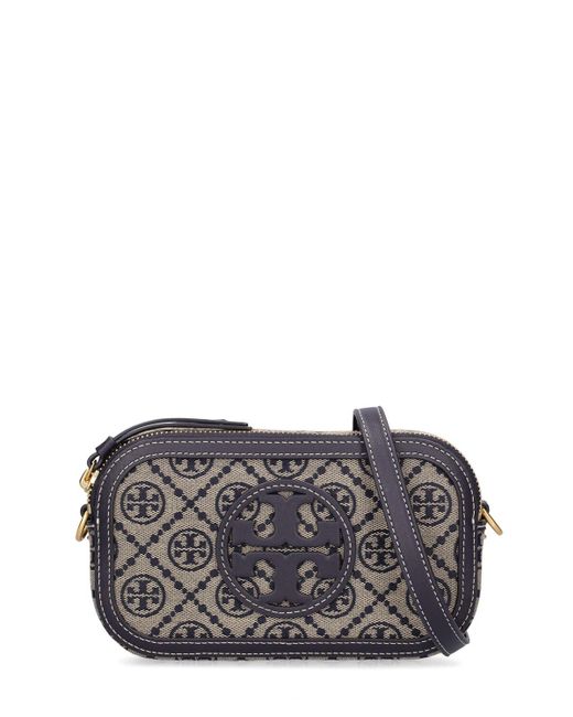 Tory Burch Gray Mini T Monogram Camera Bag