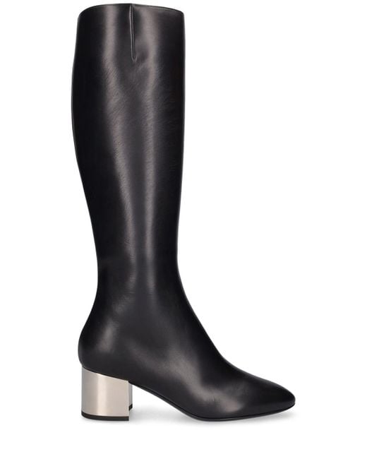 Stivali ali runway in pelle lucida 55mm di Michael Kors in Black