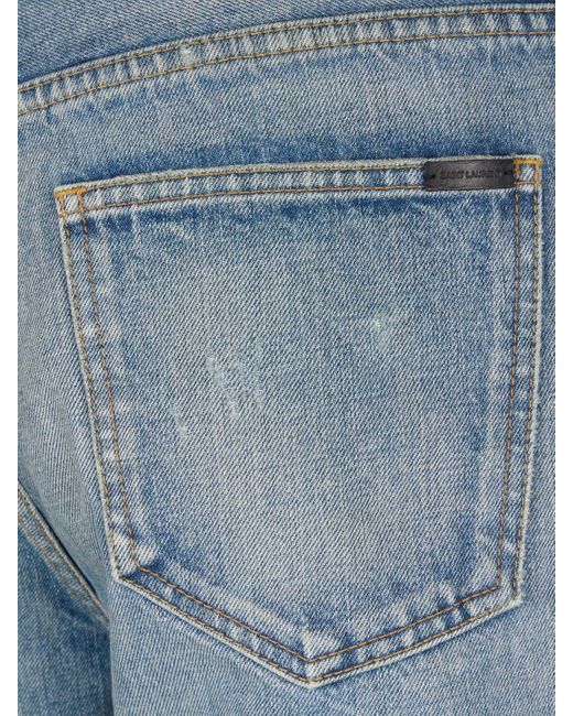 Saint Laurent Blue Adjusted Maxi Cotton Denim Long Jeans for men