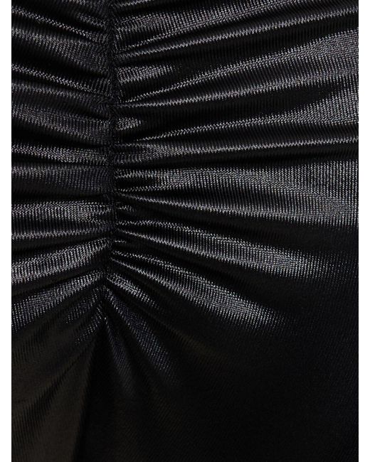 DSquared² Black Draped Matte Lycra Bikini Bottoms
