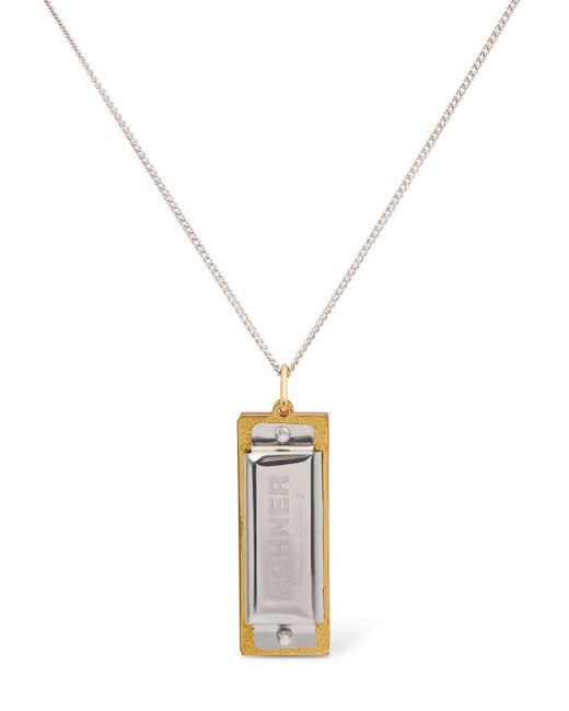 Donna Collana Lunga Harmonica di Lemaire in Metallic