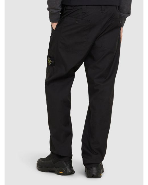 メンズ Stone Island コットンレギュラーフィットパンツ Black