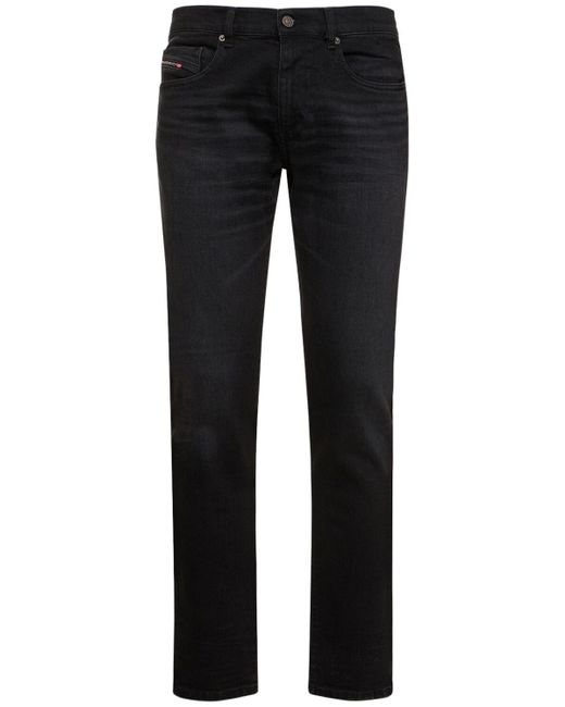 DIESEL Black D-Strukt Cotton Denim Slim Fit Jeans for men