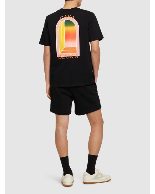 Casablancabrand Black Lvr Exclusive Gradient Arch T-shirt for men