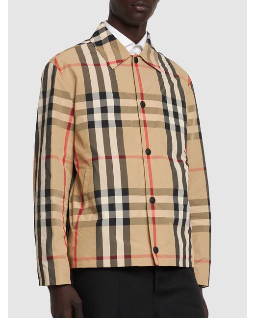Burberry Brown Sussex Check Print Bomber Jacket for men