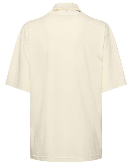 Lemaire Natural Cotton T-shirt W/ Scarf