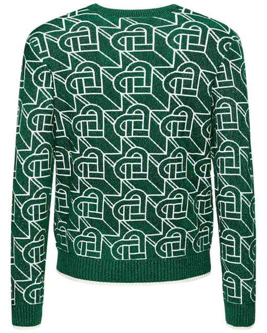 CASABLANCA Men's Multicolor Monogram Knit Zip Sweater