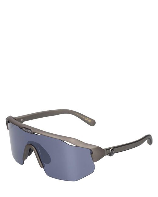 Moncler Blue Shield Acetate Mask Sunglasses for men