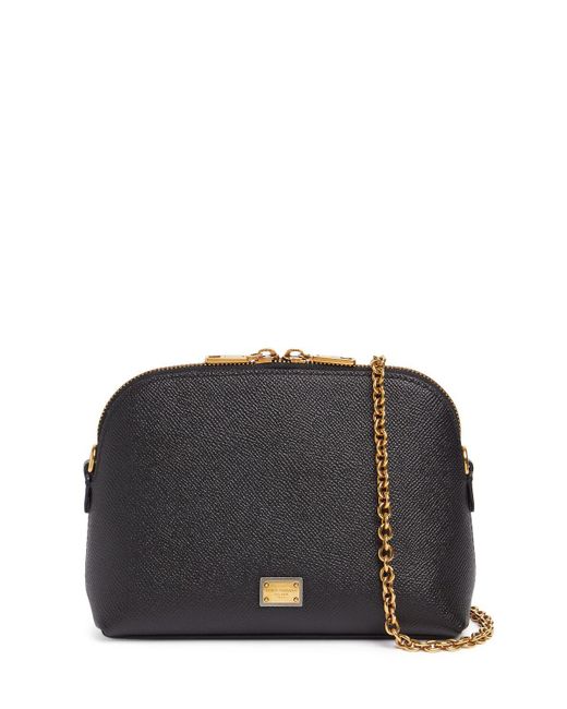 Dolce & Gabbana Mini Dauphine レザーショルダーバッグ Black