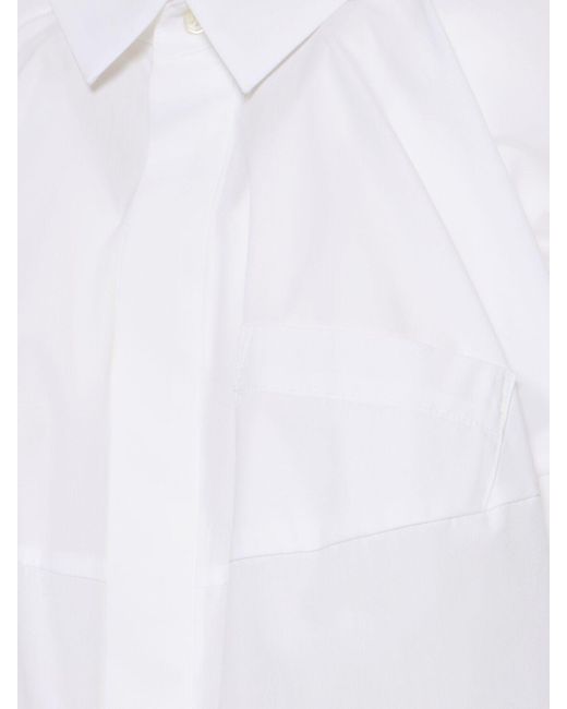 Poplin shirt w/cocoon sleeves di Sacai in White
