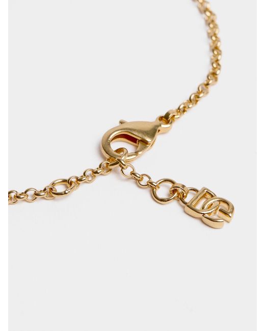 Dolce & Gabbana Metallic Armband Mit Kreuzanhänger