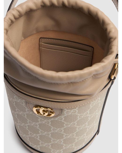 Gucci Natural Mini Ophidia gg Supreme Bucket Bag