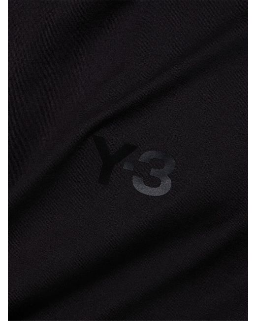 Y-3 Blue Mock Neck Long Sleeve T-Shirt for men